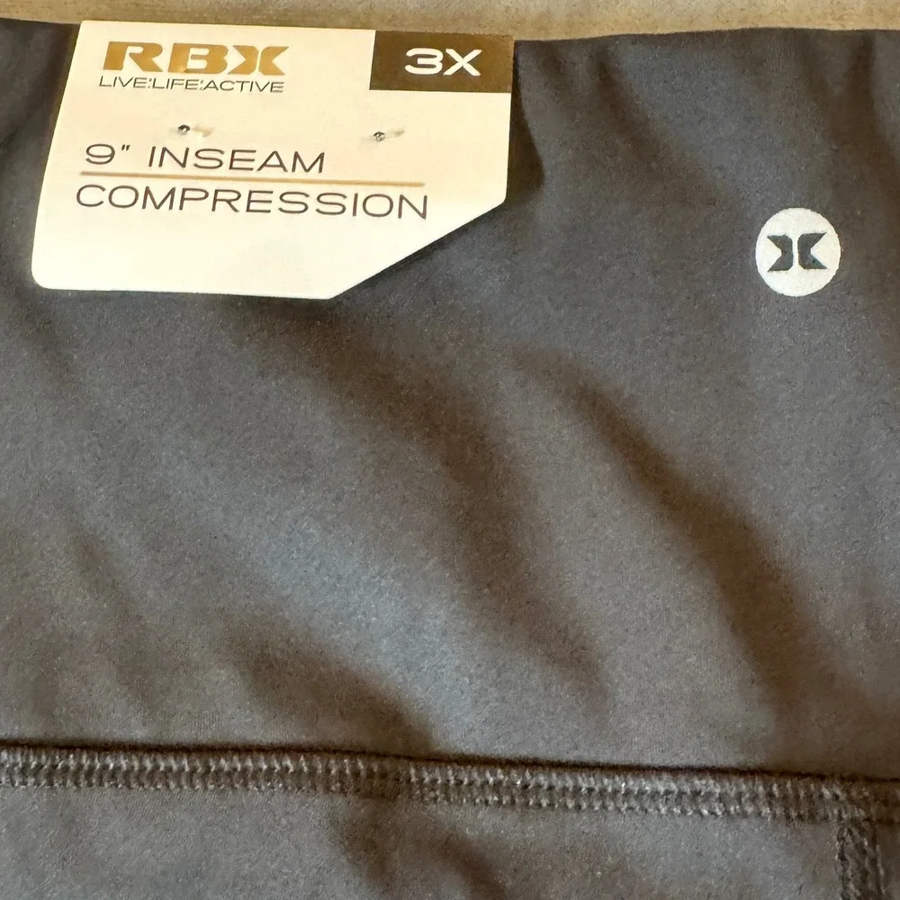 RBX Womens Compression Bike Shorts 3X Black Side Pockets Athleisure Utility